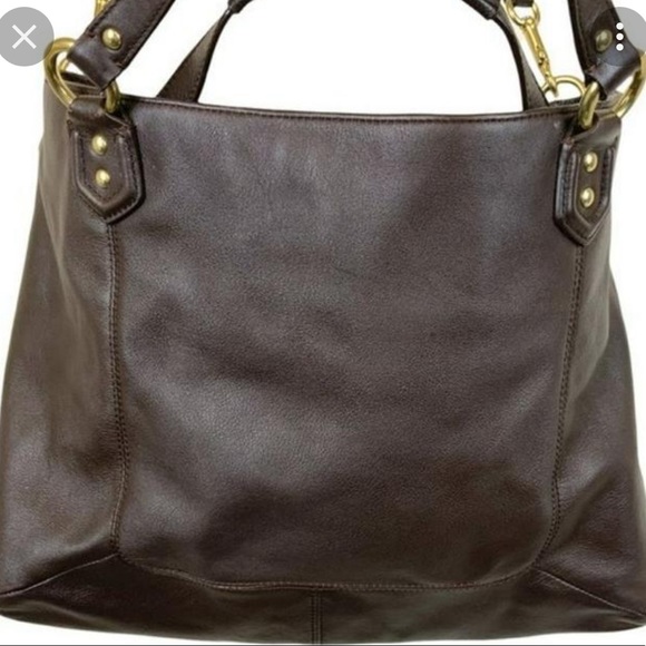 Coach Campbell Leather Izzy Satchel In Brass Mahogany - Picture 3 of 6